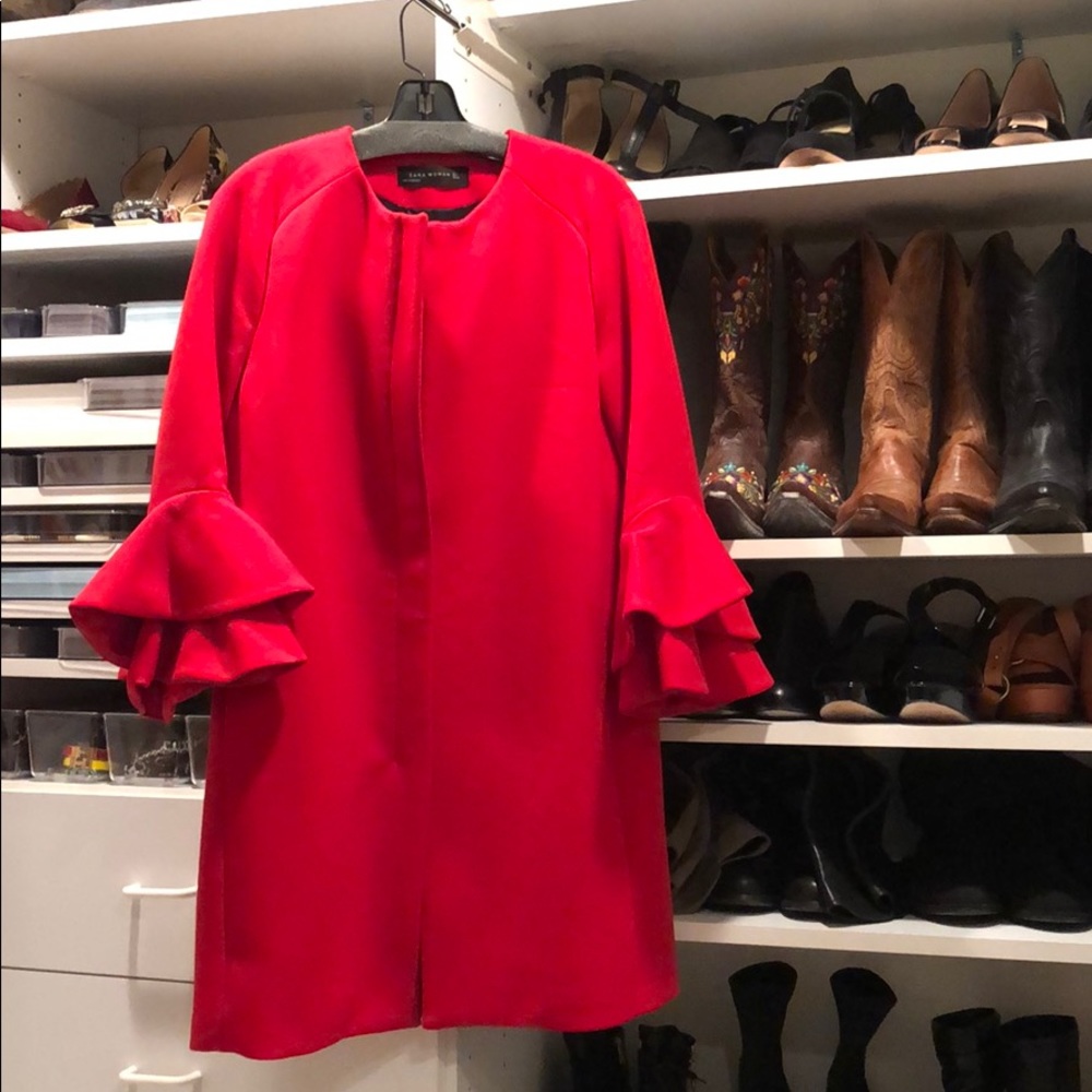 Red Zara Overcoat